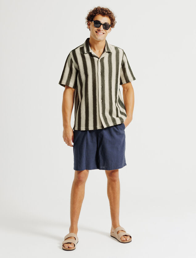 Chemisette en crochet col requin