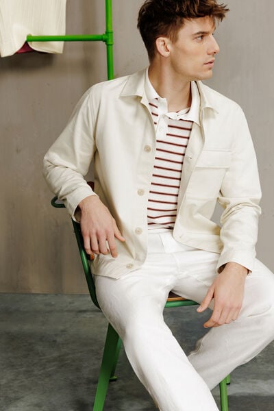 Polo en maille rayures