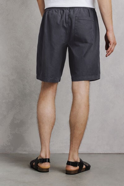 Bermuda coton lin taille &eacute;lastiqu&eacute;e