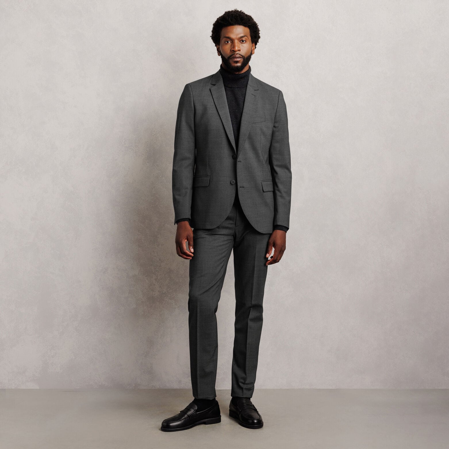 Costume 2 pi&egrave;ces slim bi-stretch - Gris moyen