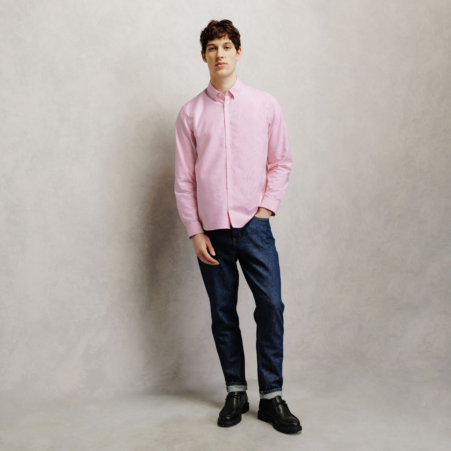 Chemise en coton regular unie