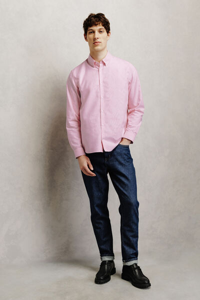 Chemise en coton regular unie