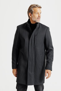 Manteau hiver long col montant