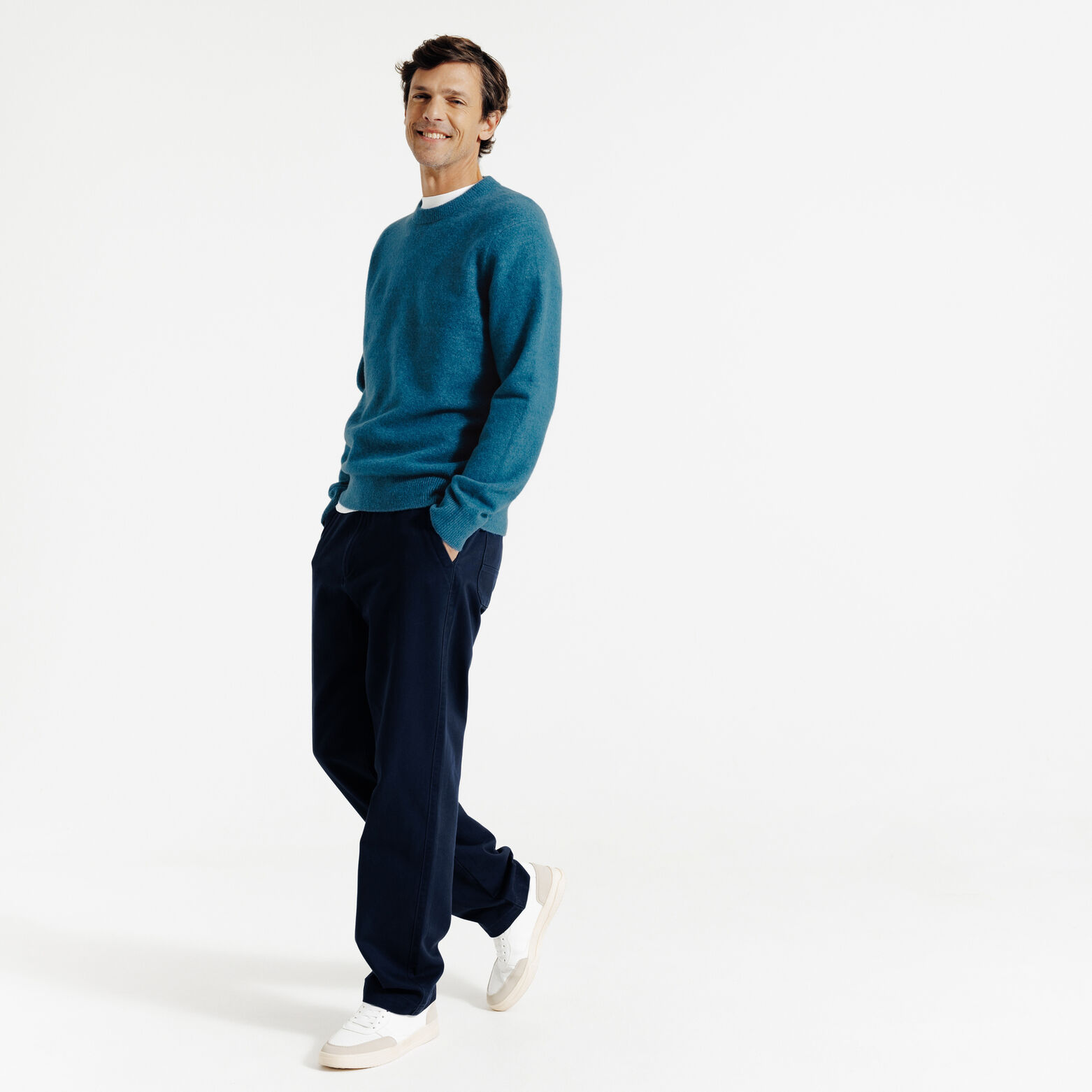 Pull col rond mousseux