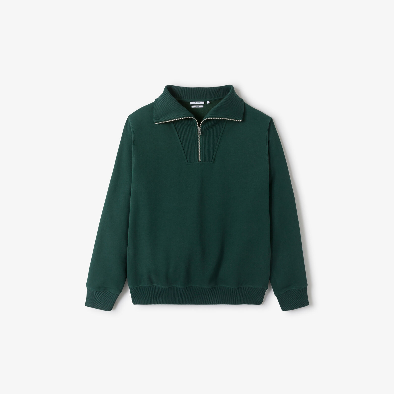 Sweater truckerskraag met rits