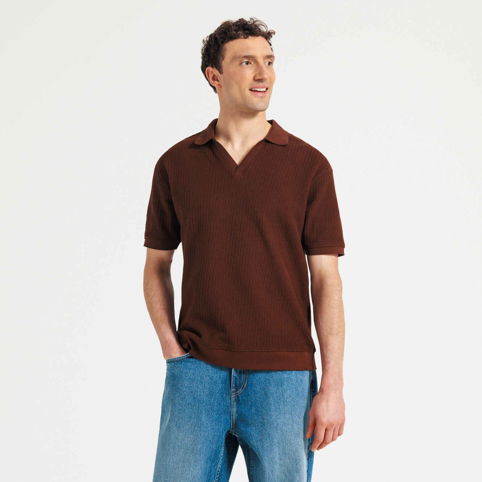 Polo manches courtes col resort