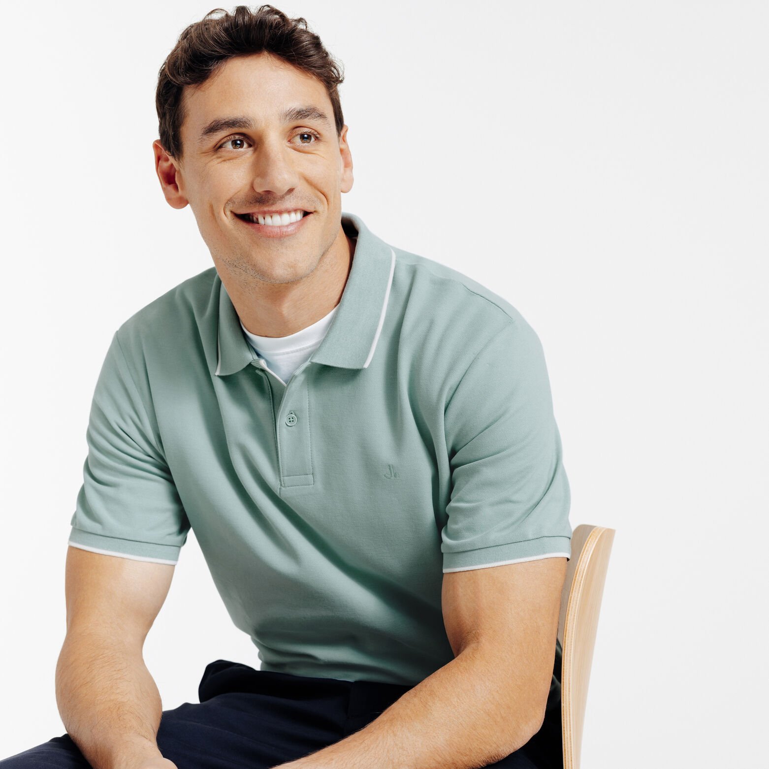 "Le Parfait by Jules" effen polo korte mouwen 