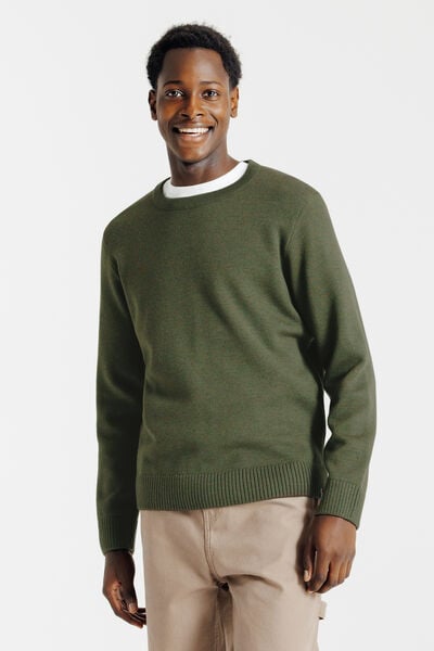 Pull laine col rond Made In France