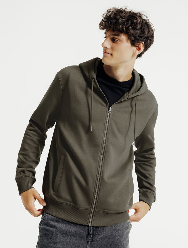 Sweat &agrave; capuche zipp&eacute;