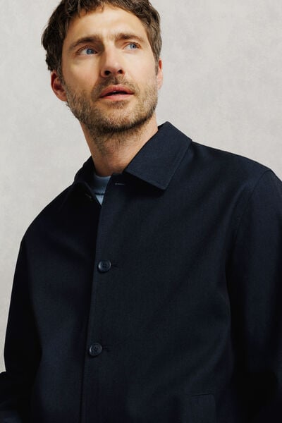 Veste tissage twill col chemise