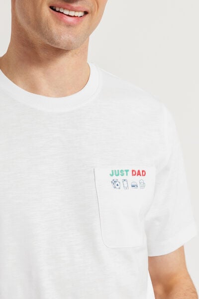 Tee shirt f&ecirc;te des p&egrave;res poche imprim&eacute;e