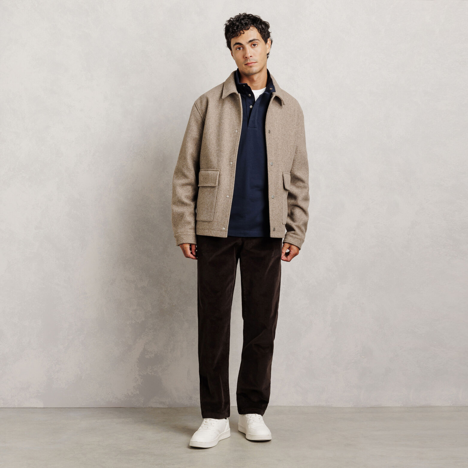 Fluwelen straight chinobroek