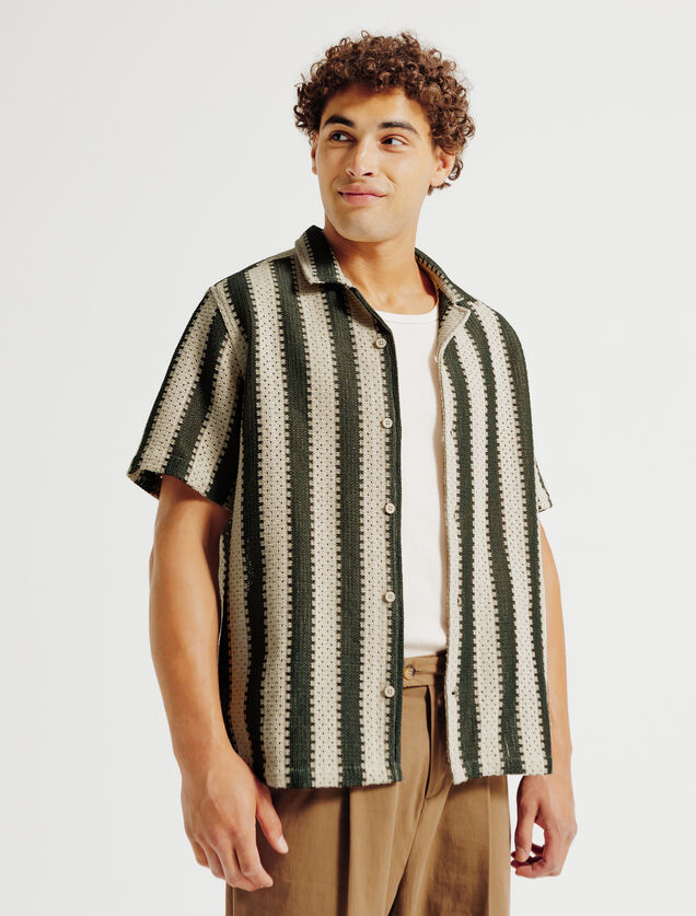 Chemisette en crochet col requin