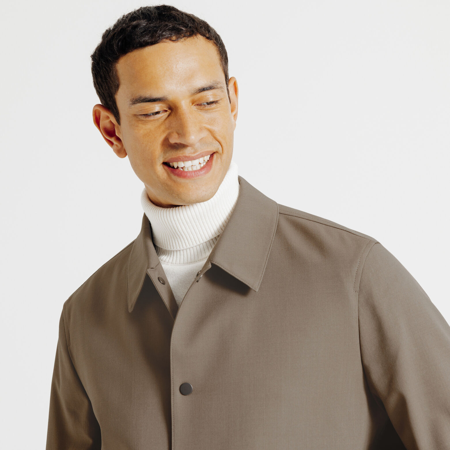 Vest hemdskraag met drukknopen