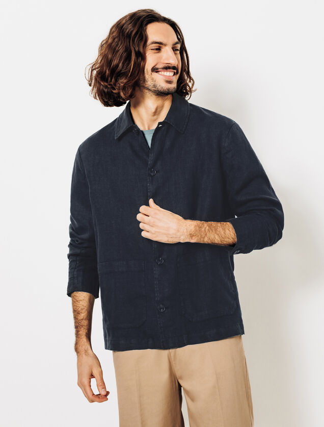 Veste en lin boutonnée