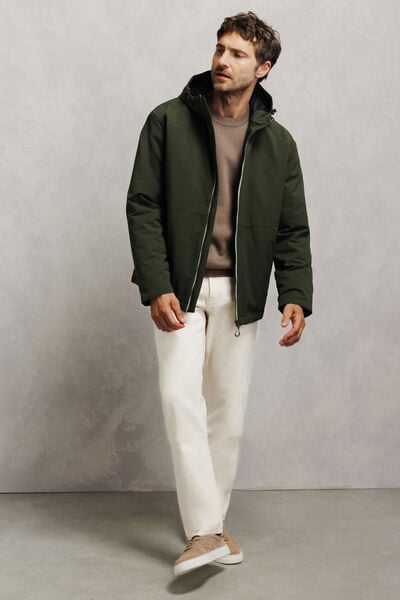 Blouson &agrave; capuche zipp&eacute;