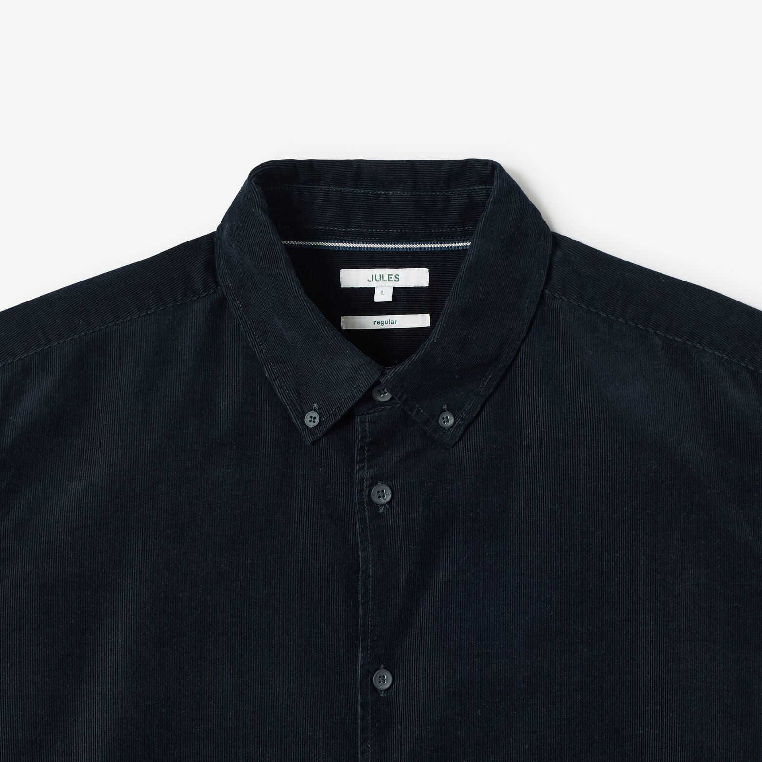 Chemise en velours c&ocirc;tel&eacute; unie 100% coton