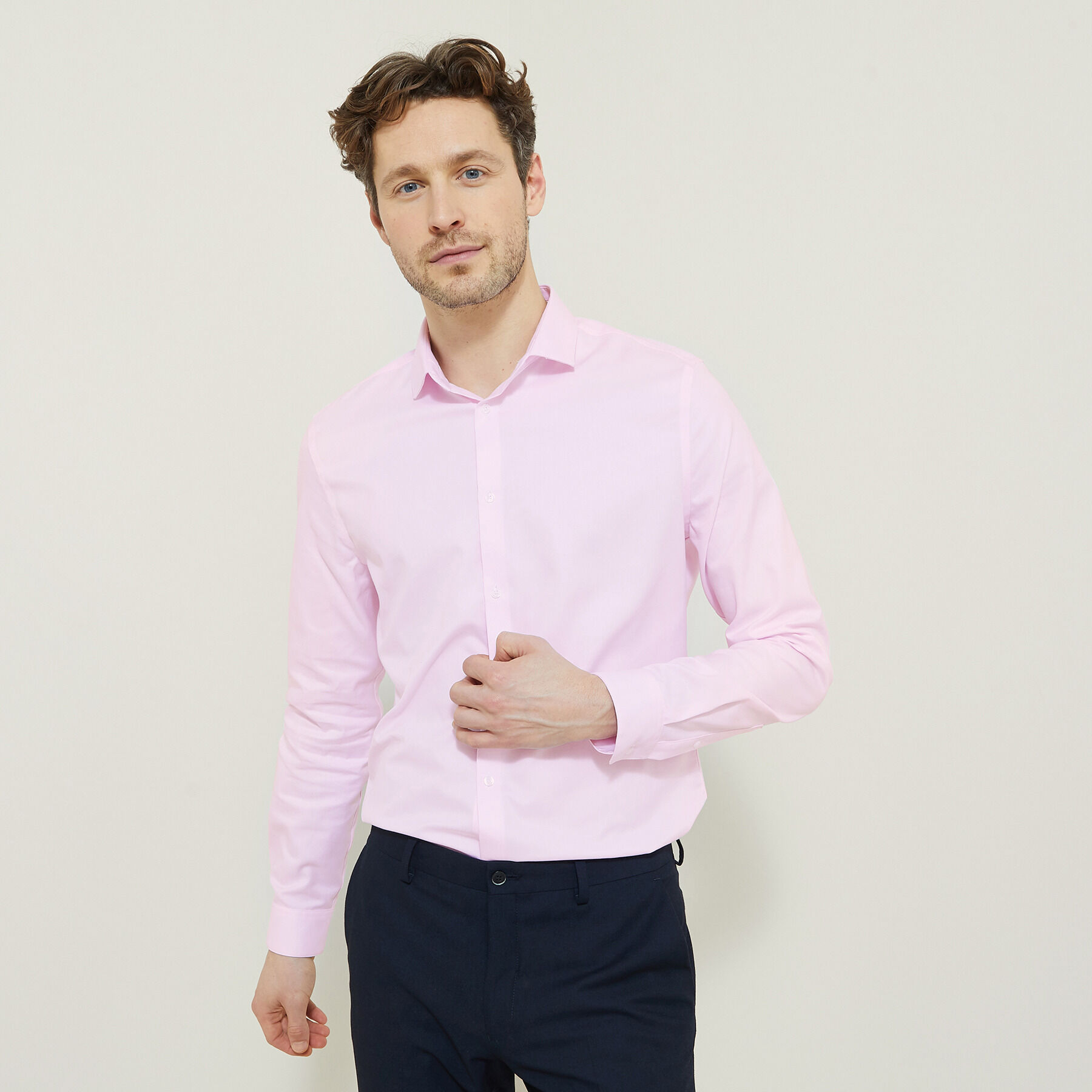 Chemise rose poudré new arrivals homme