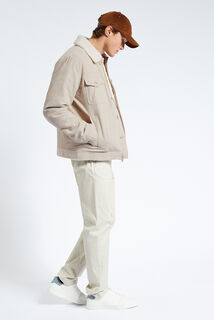 Blouson velours col chemise