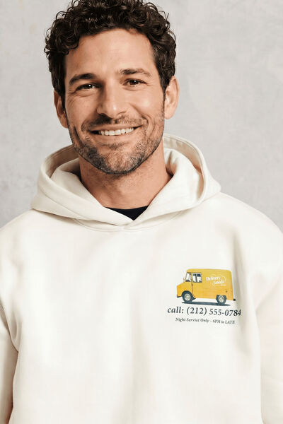 Sweat &agrave; capuche imprim&eacute; devant dos