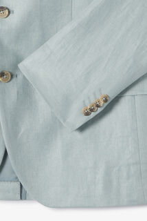 Comfort fit kostuumvest in linnen