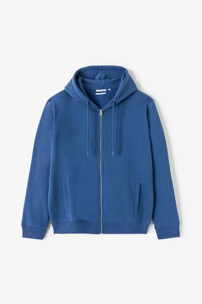 Sweater met kap en rits