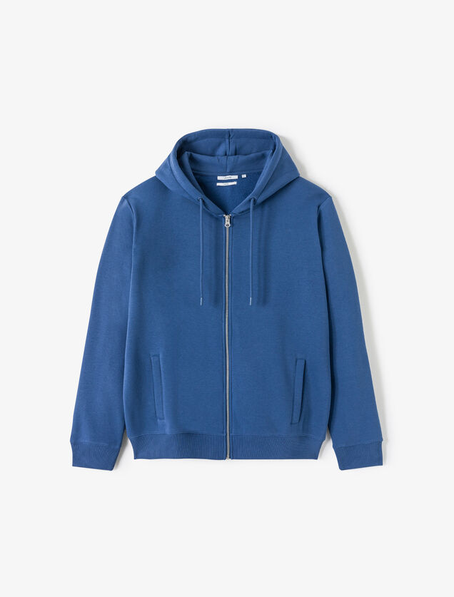 Sweater met kap en rits