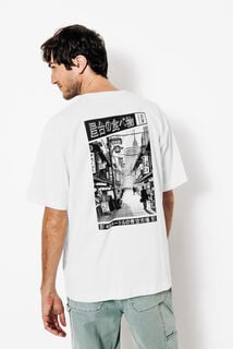 Tee shirt imprim&eacute; JAPON col rond