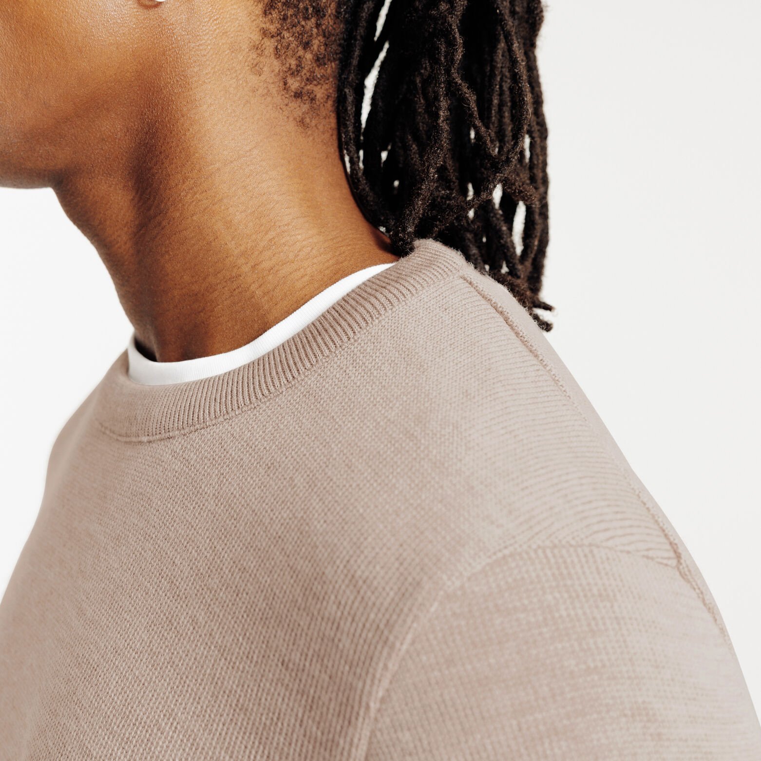 Pull laine col rond Made In France