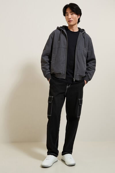 Blouson à capuche en coton