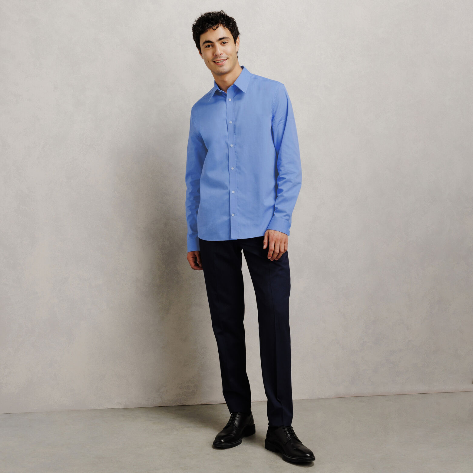 Chemise 100% coton slim unie