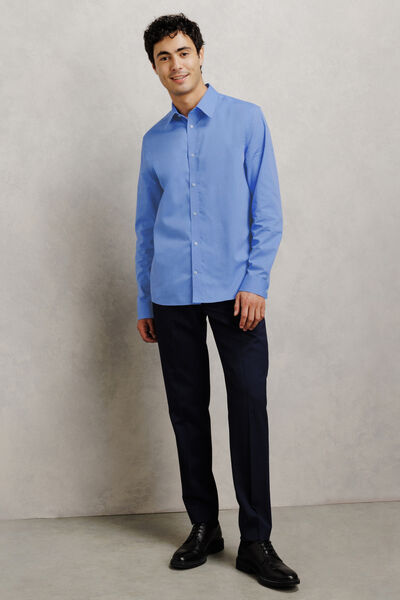 Chemise 100% coton slim unie
