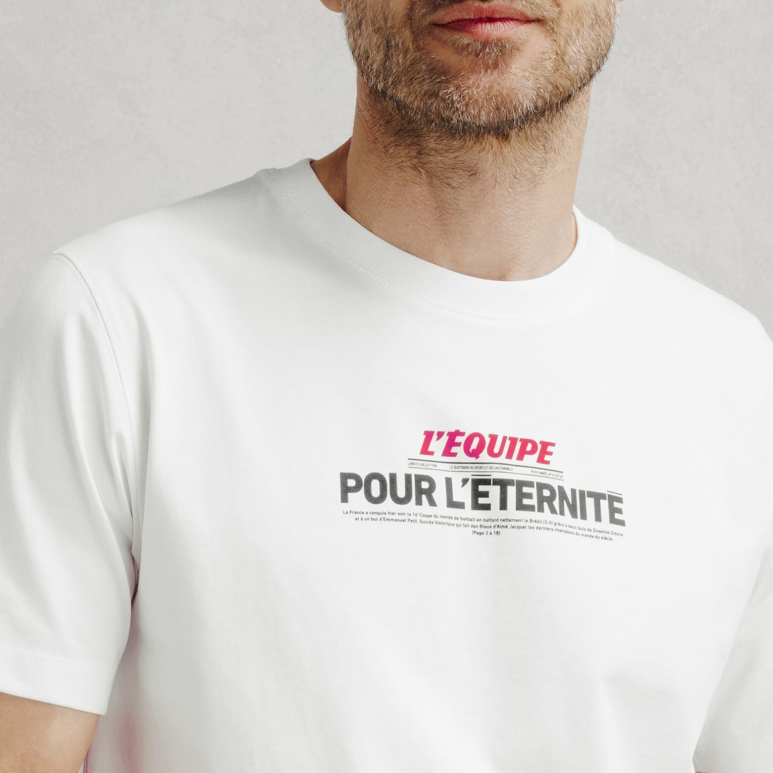 Tee shirt imprim&eacute; devant licence L'&Eacute;quipe