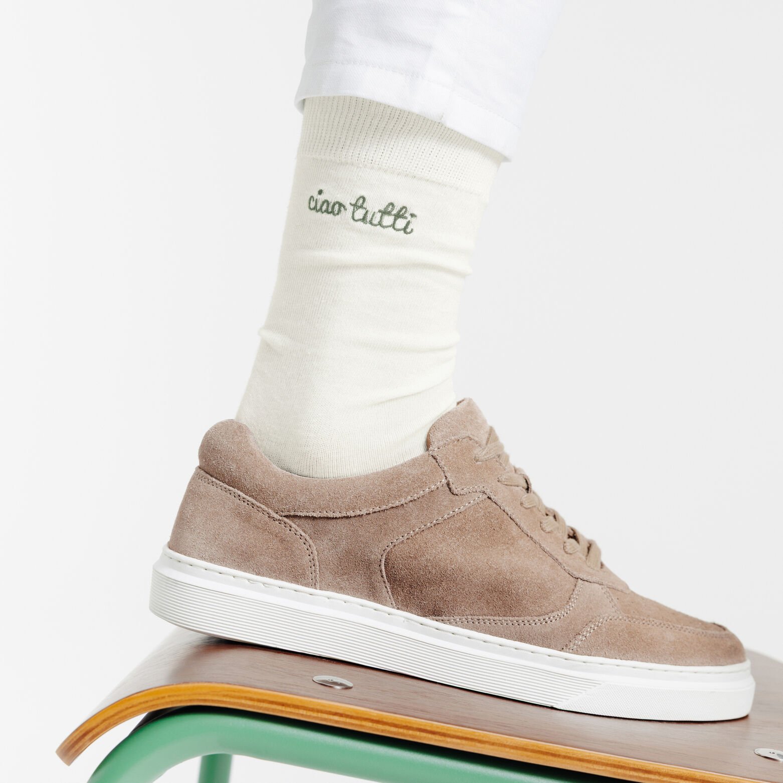 Chaussettes hautes &agrave; message