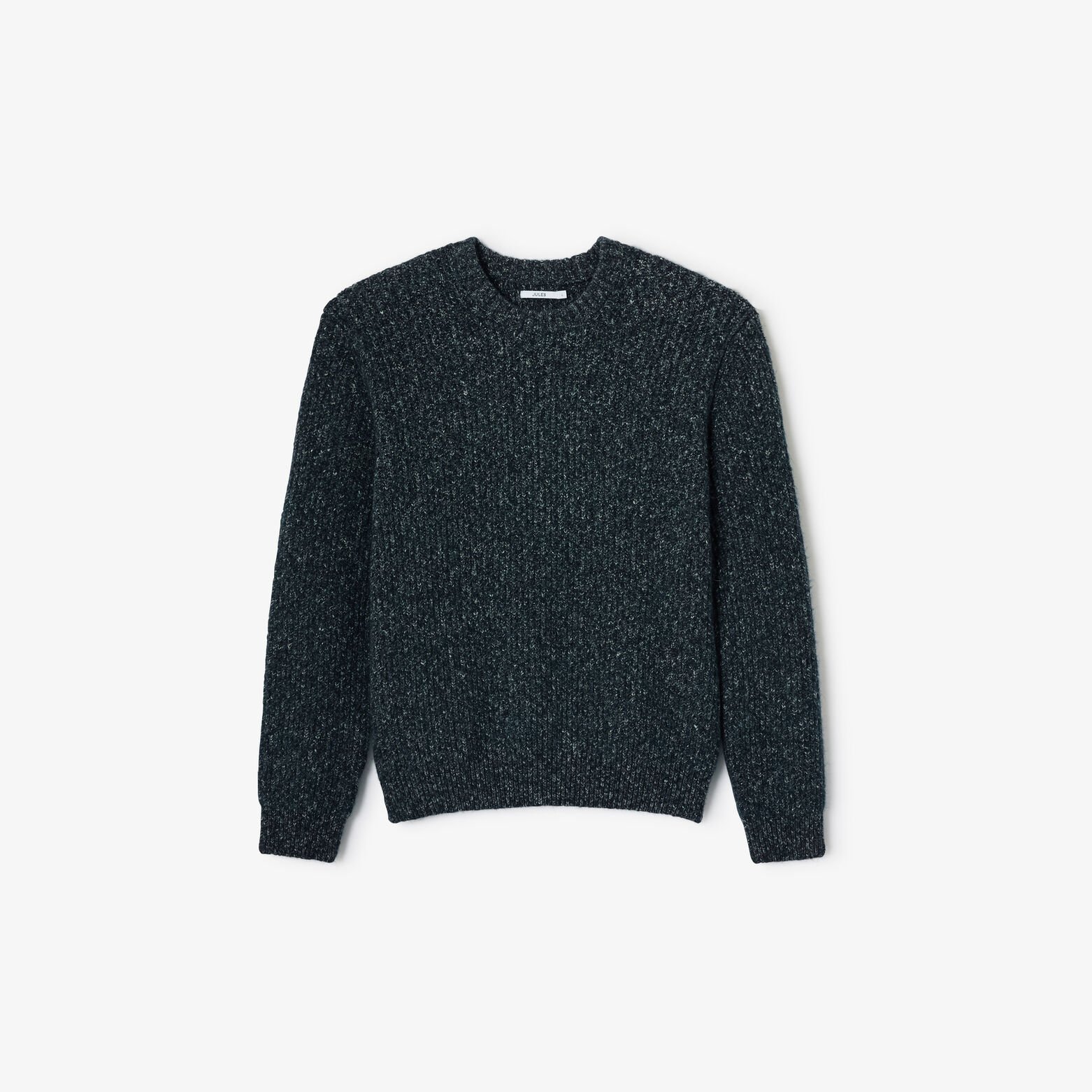 Pull col rond tweed