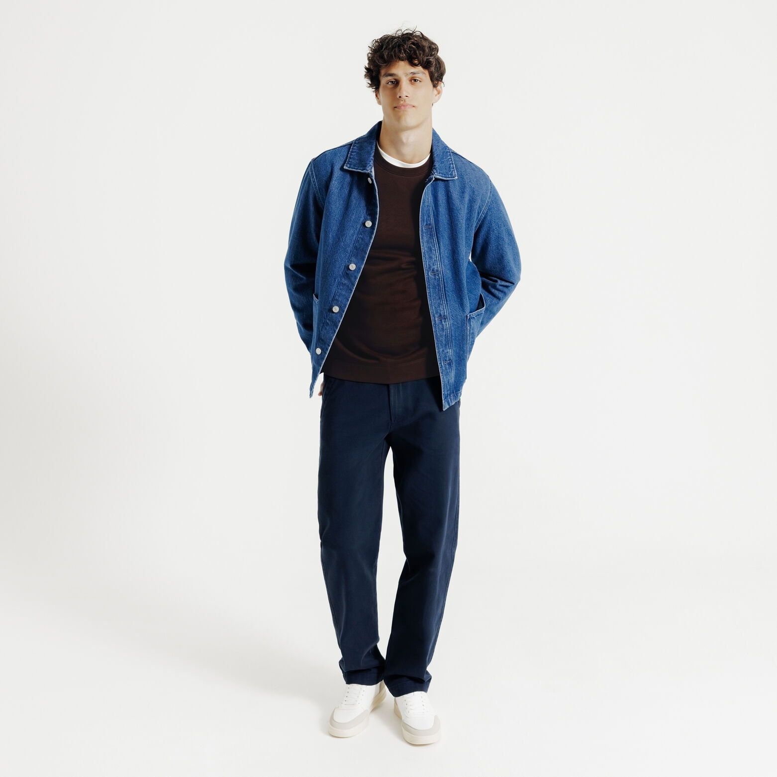 Effen sweater met ronde hals