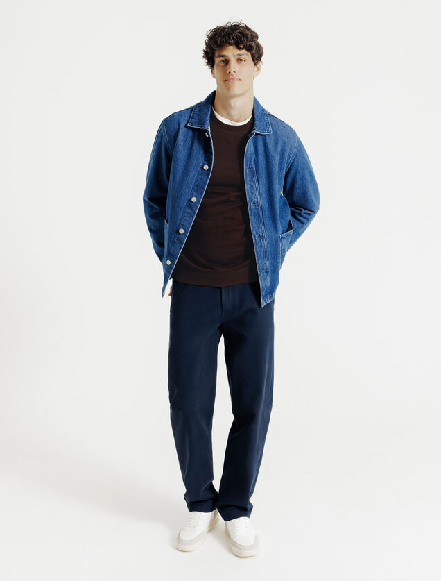 Effen sweater met ronde hals