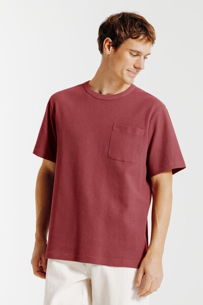 T-shirt in wafelstof