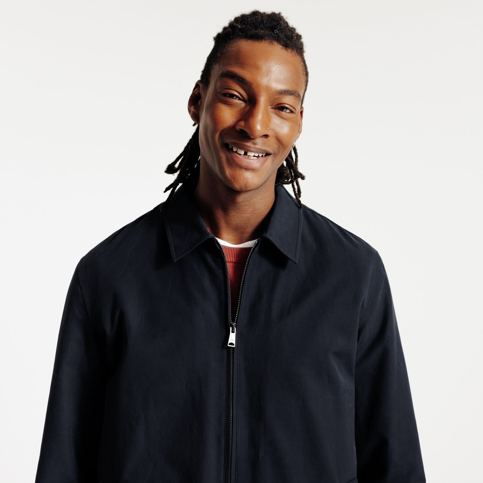 Blouson col chemise zipp&eacute;