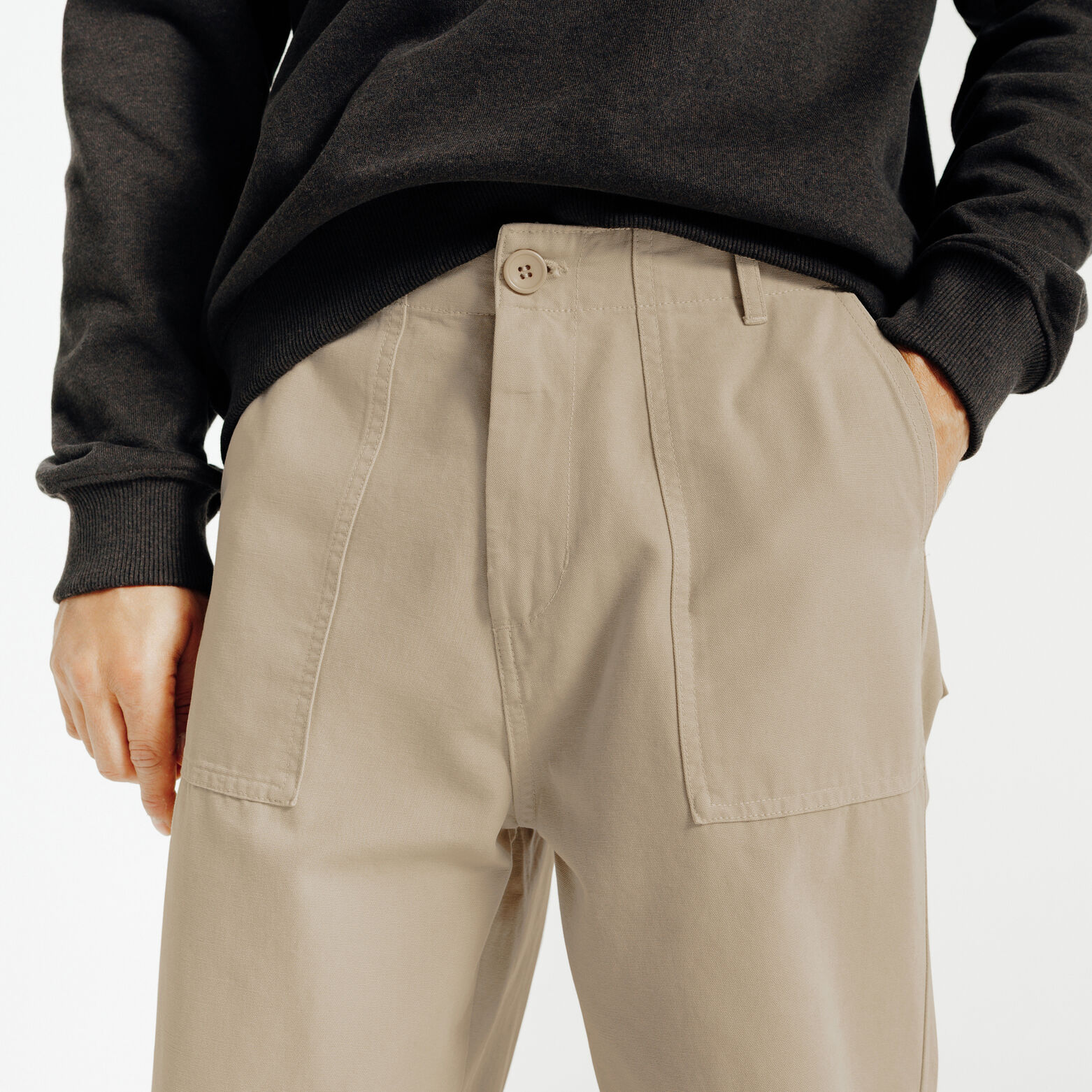 Baggy broek met timmermansdetail