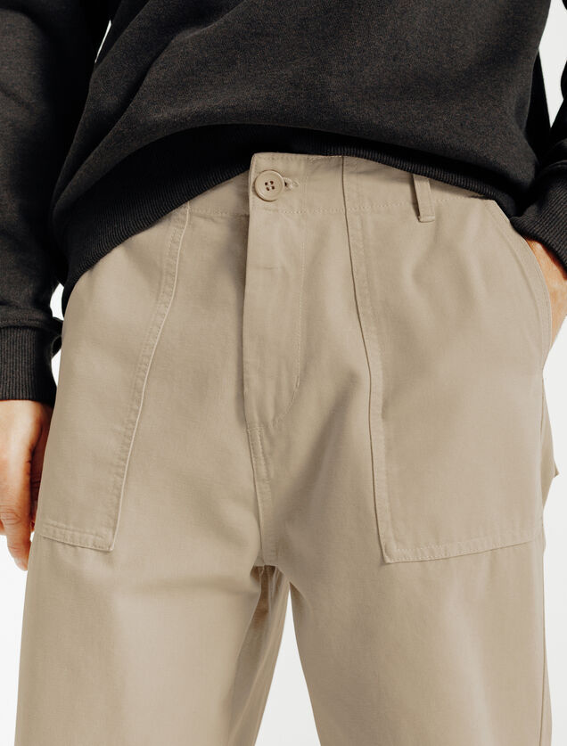 Baggy broek met timmermansdetail