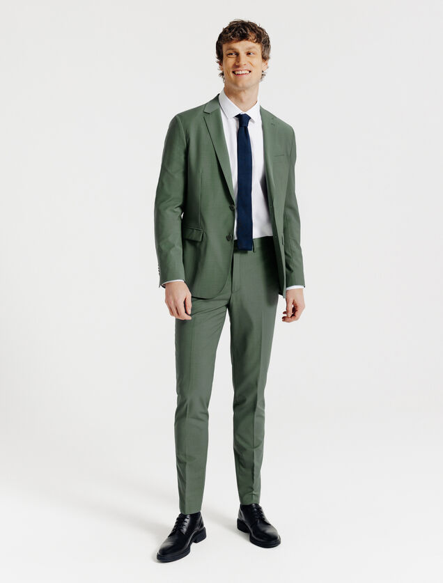 Slim fit kostuumvest in bi-stretchstof