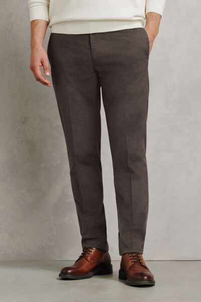 Pantalon de costume slim pied de puce