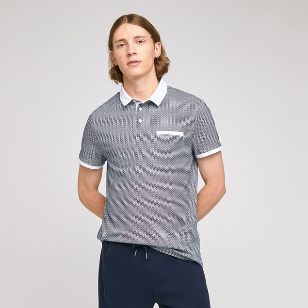 Polo manches courtes micromotifs