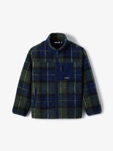 Sweat col montant zipp&eacute; en sherpa imprim&eacute;e