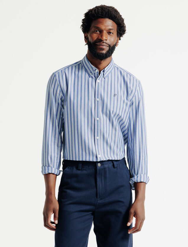 Gekleurd streepjeshemd in katoen