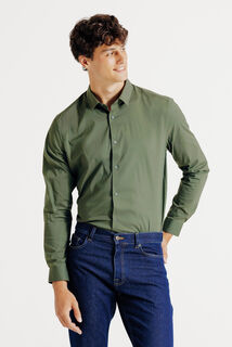 Chemise regular unie coton