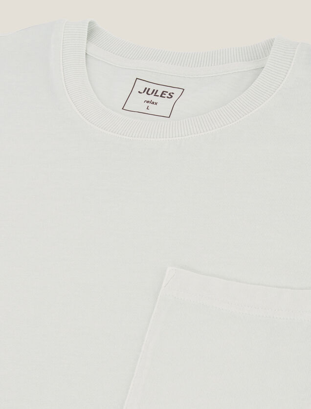 Tee shirt coton poche poitrine