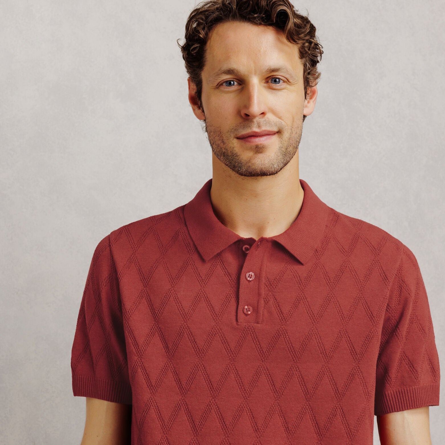 Polo en maille ajour&eacute;