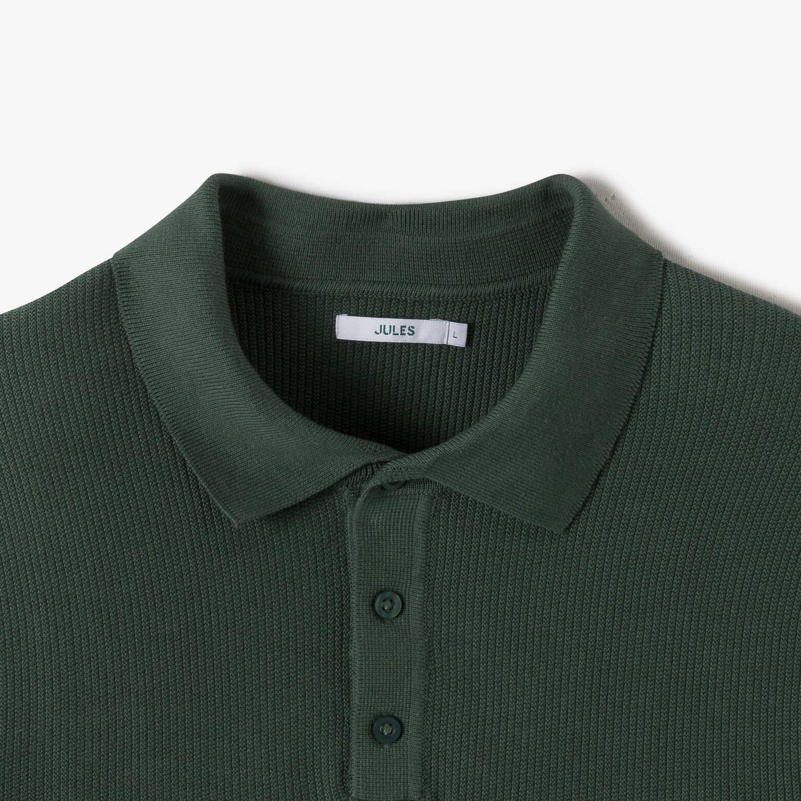 Polo en maille col boutonné jeux de points